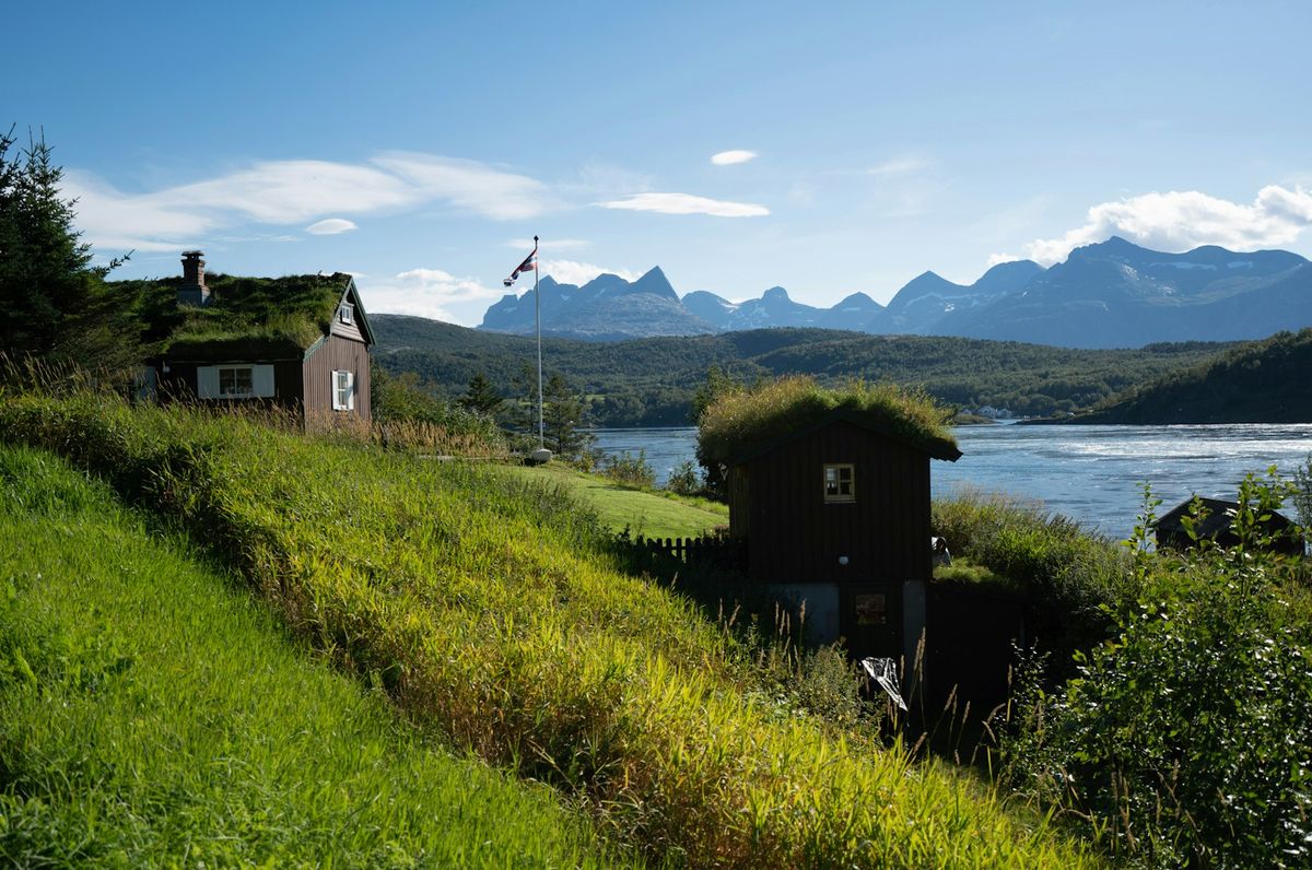 Sterke tidevannsstrømmer i Saltstraumen ved Bodø