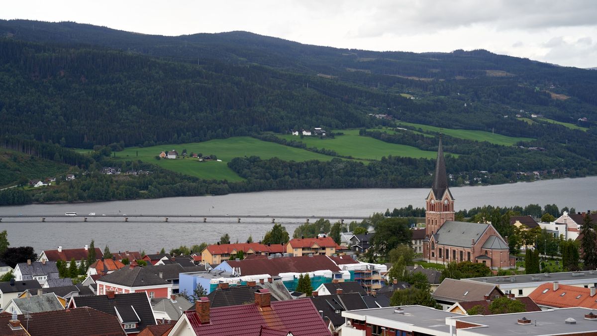 Bybilde fra Lillehammer i Innlandet