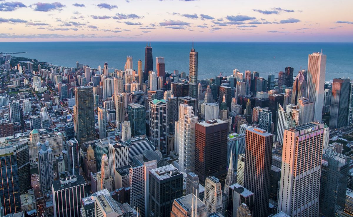Skyline i Chicago med høyhus